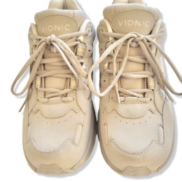 Vionic Women's Size 10 Walker Orthopedic comfort Chunky Shoe Taupe 10 Medium - Picture 10 of 11